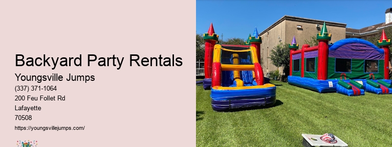 Bounce House Tables And Chairs For Rent