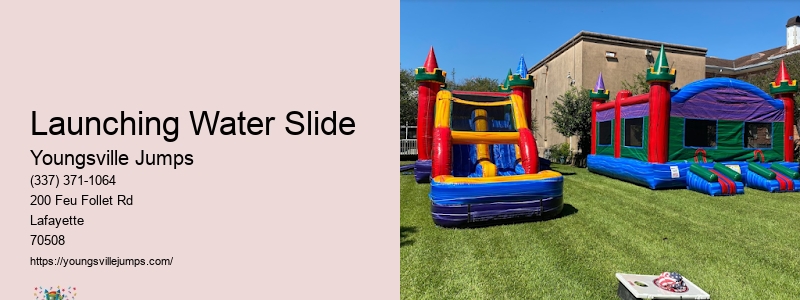 Big Water Slide Jump Into Pool